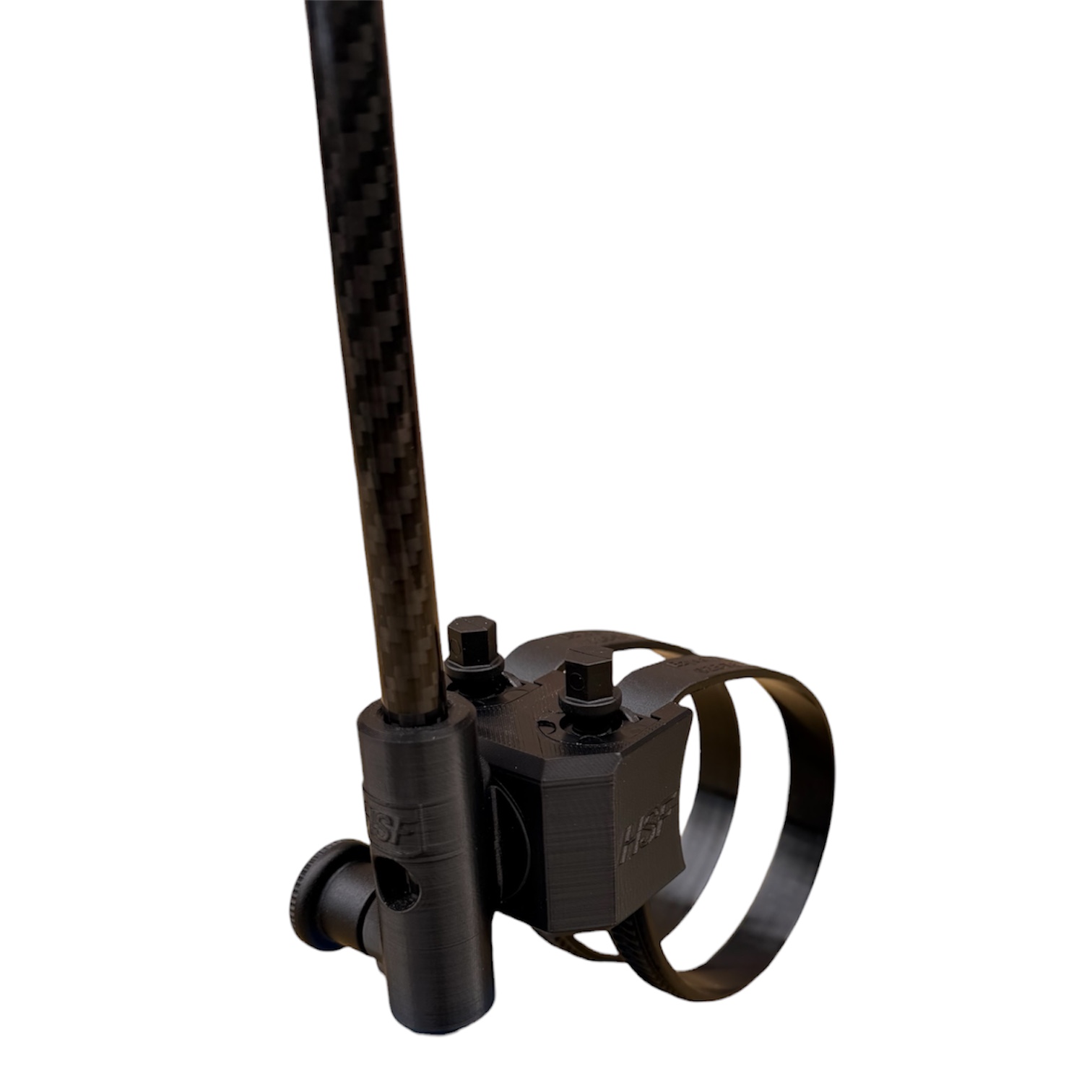 Angled view of the black HSF 360 AnyTube Mount