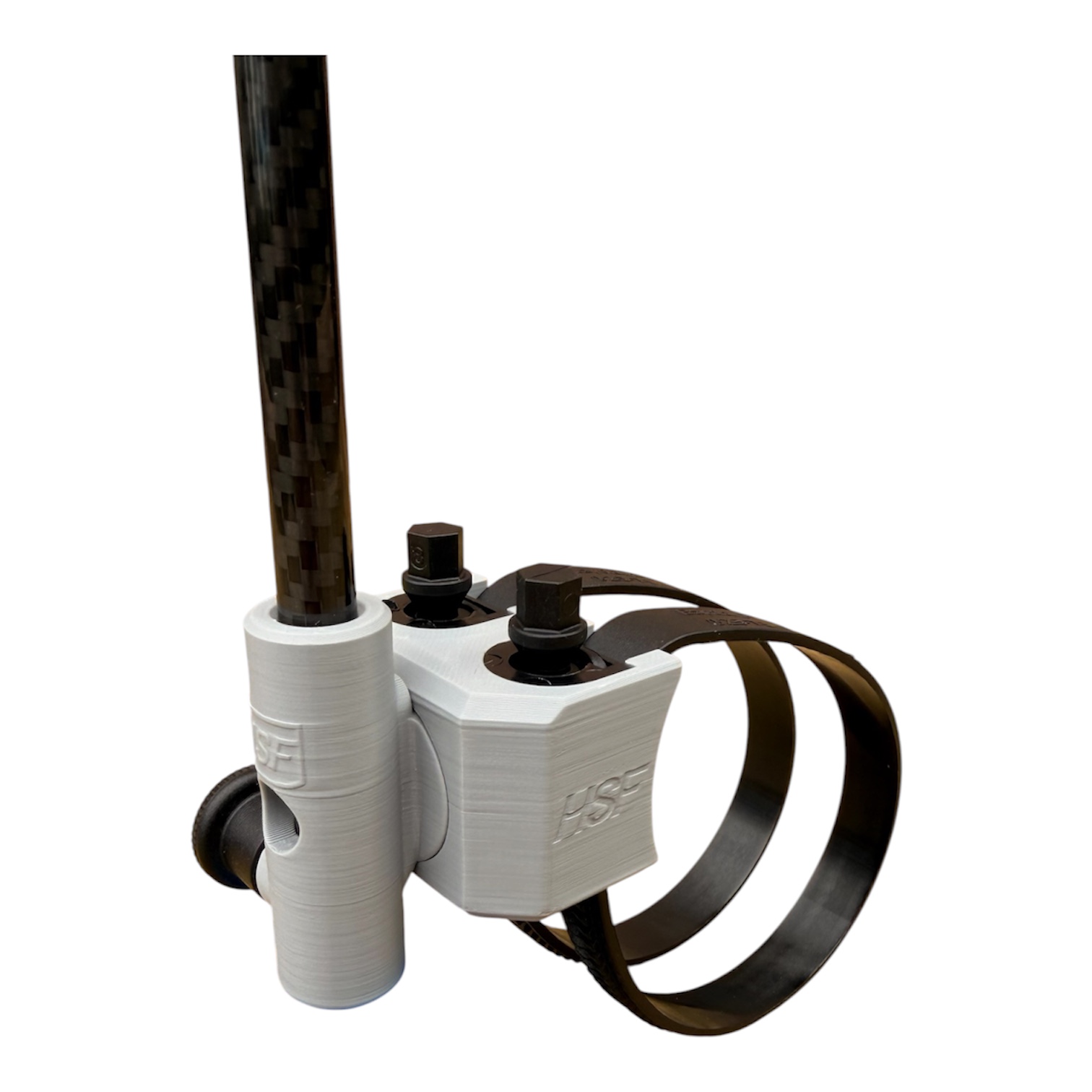 Angled view of the grey HSF 360 AnyTube Mount