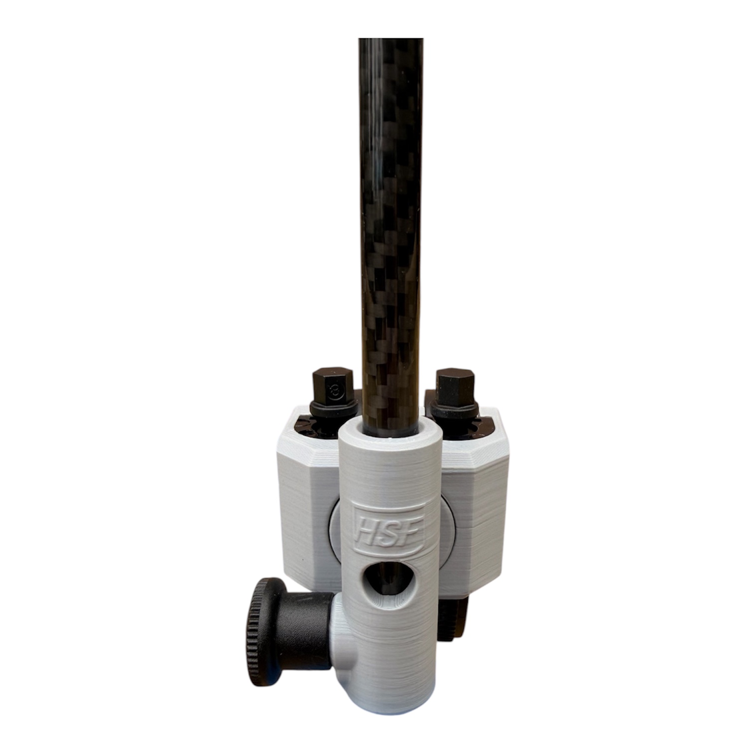 Front view of the grey HSF 360 AnyTube Mount