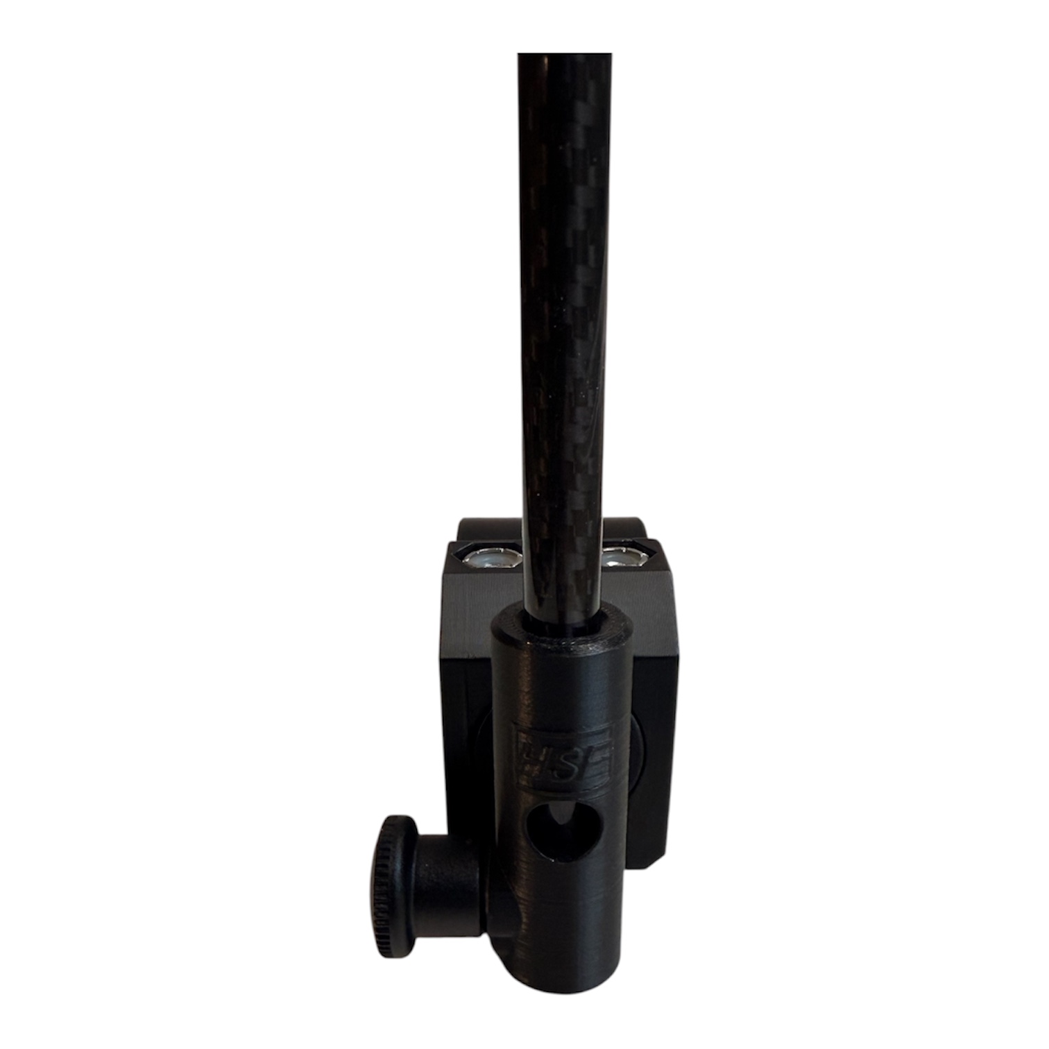 Front view of black HSF 360 ExactFit Nautique 1.5-inch bimini mount